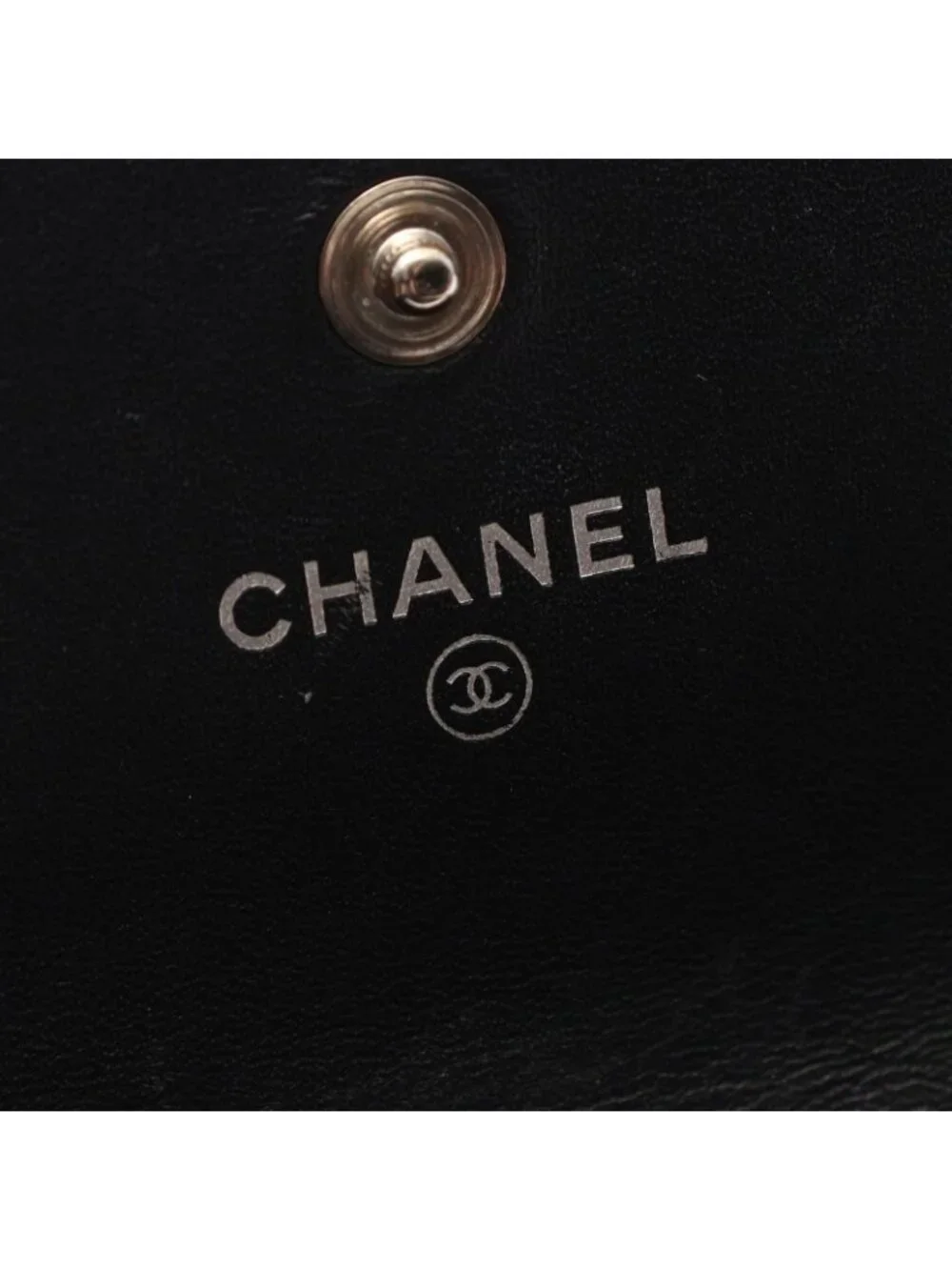 Chanel Bifold Wallet CC Logo Black Caviar Leather Quilted